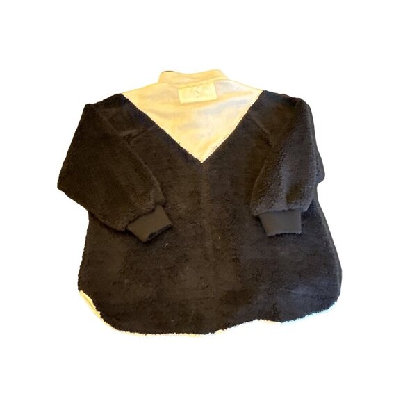 Fp Movement M Black & White Pullover Jacket With Snap Buttons Oversized - Picture 5 of 6